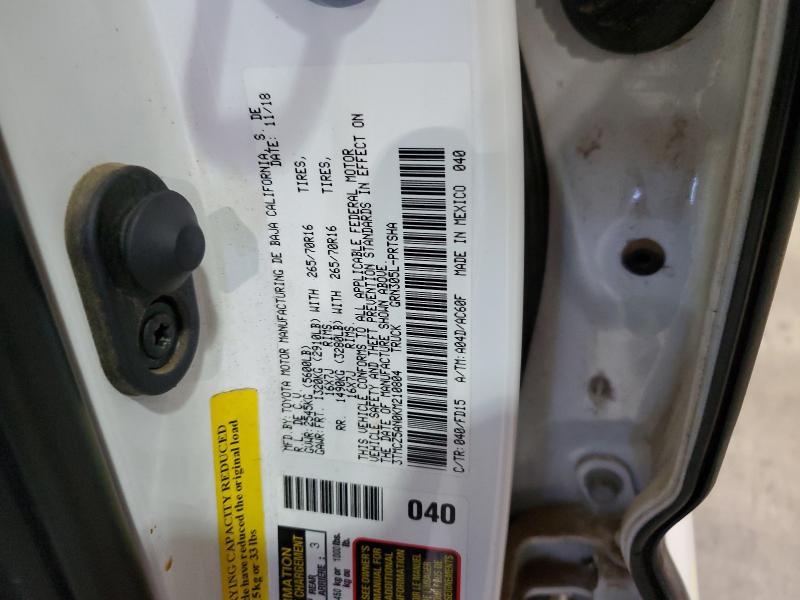 3TMCZ5AN0KM210804 - 2019 TOYOTA TACOMA DOUBLE CAB Biały zdjęcie 13