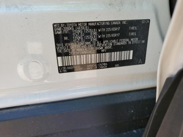 2T3P1RFV4RW438032 - 2024 TOYOTA RAV4 XLE 白色 照片 13