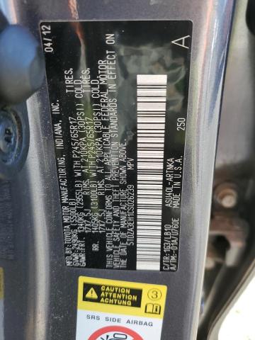 5TDZA3EH1CS026239 - 2012 TOYOTA HIGHLANDER BASE Szary zdjęcie 13