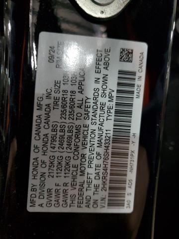 2HKRS4H76SH433211 - 2025 HONDA CR-V EXL BLACK photo 13