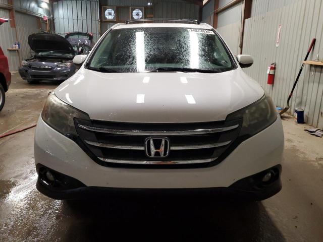 5J6RM4H77EL110855 - 2014 HONDA CR-V EXL WHITE photo 5