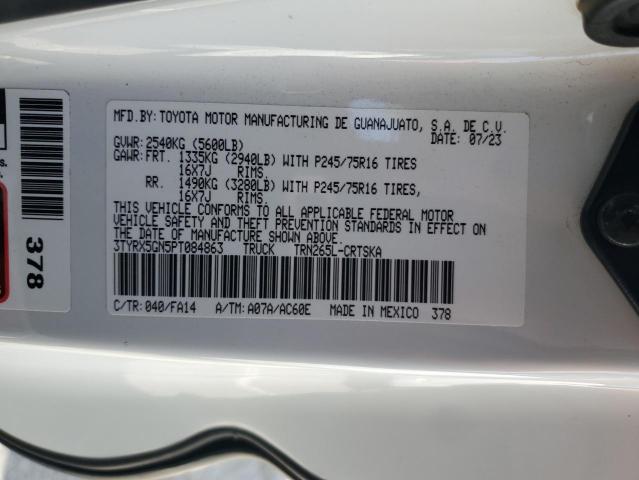 3TYRX5GN5PT084863 - 2023 TOYOTA TACOMA ACCESS CAB Biały zdjęcie 12