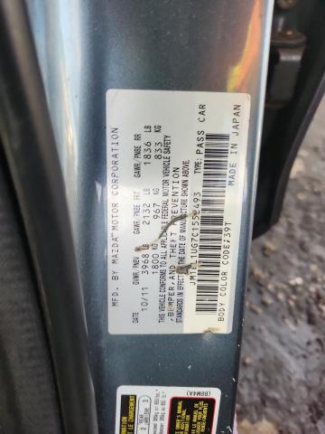 JM1BL1UG7C1552493 - 2012 MAZDA 3 I TEAL photo 12