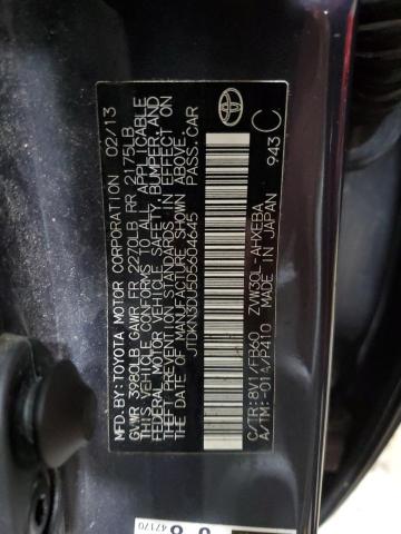 JTDKN3DU5D5604645 - 2013 TOYOTA PRIUS BLUE photo 12