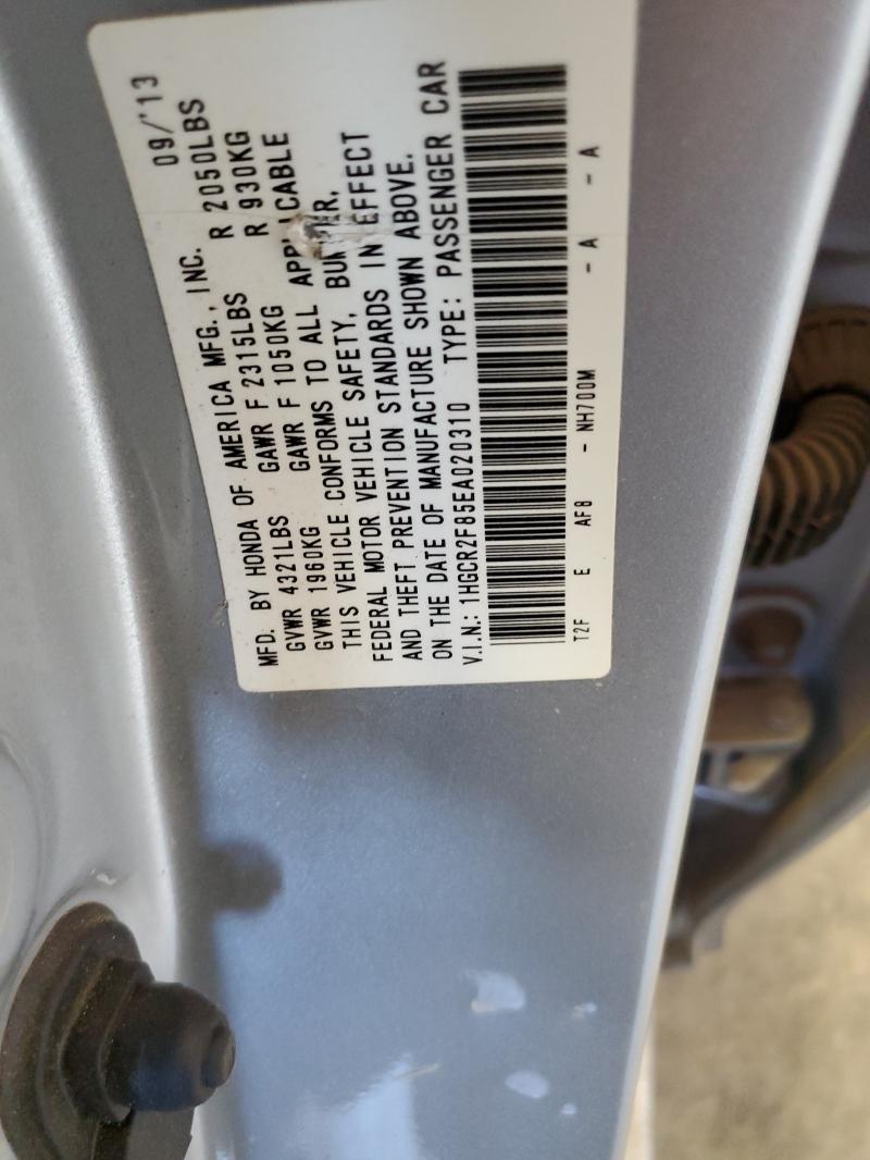 1HGCR2F85EA020310 - 2014 HONDA ACCORD EXL Gümüş foto 12