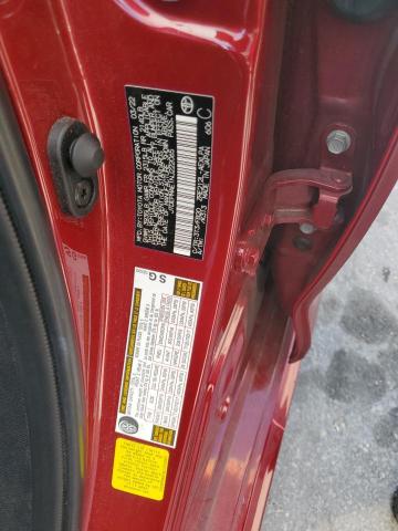 JTDEPMAE1NJ222065 - 2022 TOYOTA COROLLA LE RED photo 12