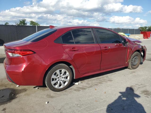 JTDEPMAE1NJ222065 - 2022 TOYOTA COROLLA LE RED photo 3