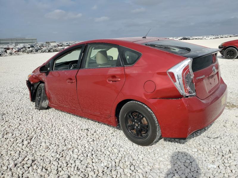 JTDKN3DU0D1641772 - 2013 TOYOTA PRIUS წითელი ფოტო 2