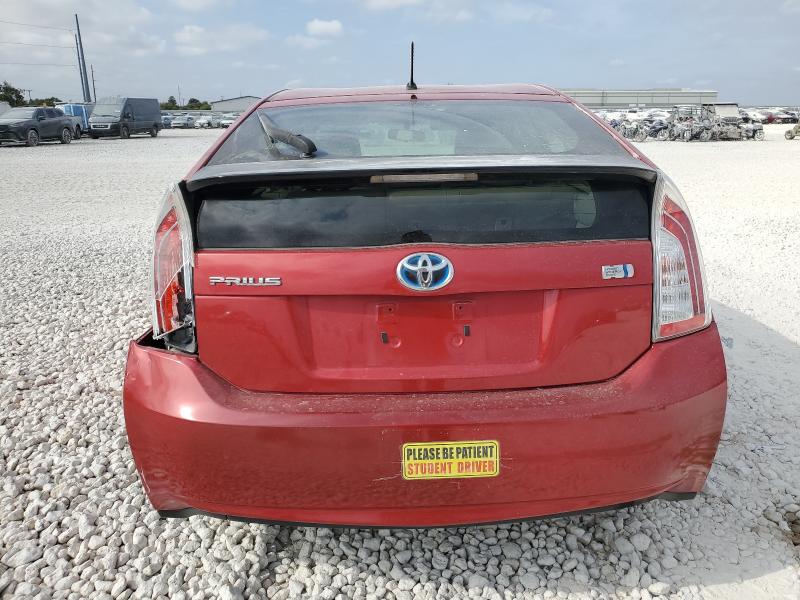 JTDKN3DU0D1641772 - 2013 TOYOTA PRIUS წითელი ფოტო 6