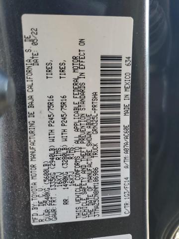 3TMAZ5CN8NM186986 - 2022 TOYOTA TACOMA DOUBLE CAB Boz foto 12