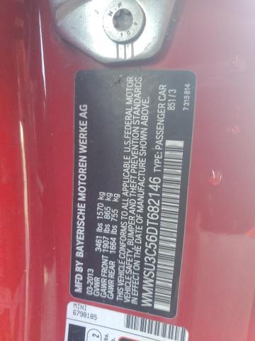WMWSU3C56DT682146 - 2013 MINI COOPER Qırmızı foto 12