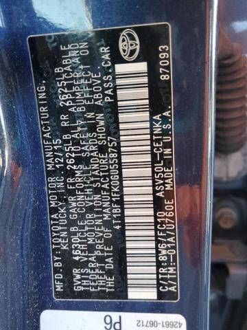 4T1BF1FK0GU558757 - 2016 TOYOTA CAMRY LE ლურჯი ფოტო 12