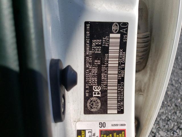 2T1BURHE3JC101946 - 2018 TOYOTA COROLLA L 白色 照片 13