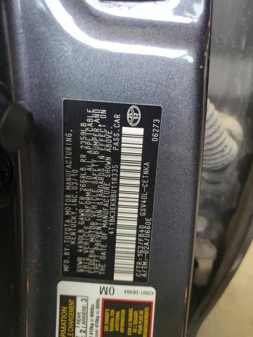 4T1BK3EK8BU118335 - 2011 TOYOTA CAMRY SE CHARCOAL photo 12