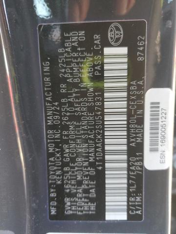 4T1DAACK2SU547831 - 2025 TOYOTA CAMRY XSE გრაფიტი ფოტო 12