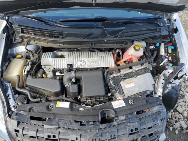 JTDKN3DP6C3028598 - 2012 TOYOTA PRIUS PLUG SILVER photo 11