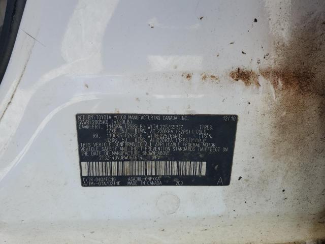 2T3ZF4DV3BW067614 - 2011 TOYOTA RAV4 白色 照片 14