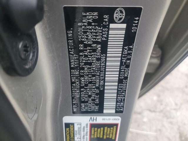 4T1BK1EB0JU282665 - 2018 TOYOTA AVALON XLE GOLD photo 12