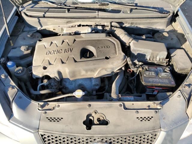 KNADE123886422927 - 2008 KIA RIO BASE GRAY photo 11