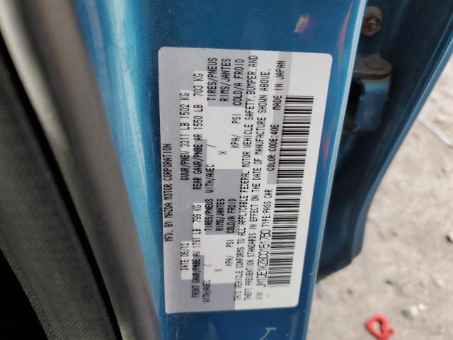 JM1DE1KZ8C0151760 - 2012 MAZDA MAZDA2 ლურჯი ფოტო 12