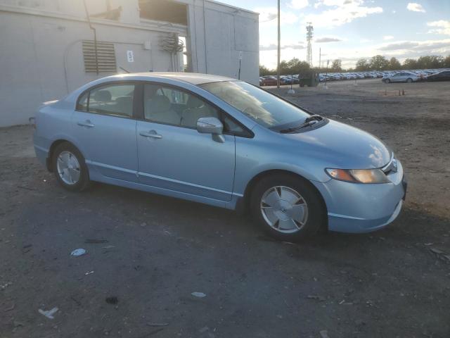 JHMFA36237S017616 - 2007 HONDA CIVIC HYBRID BLUE photo 4