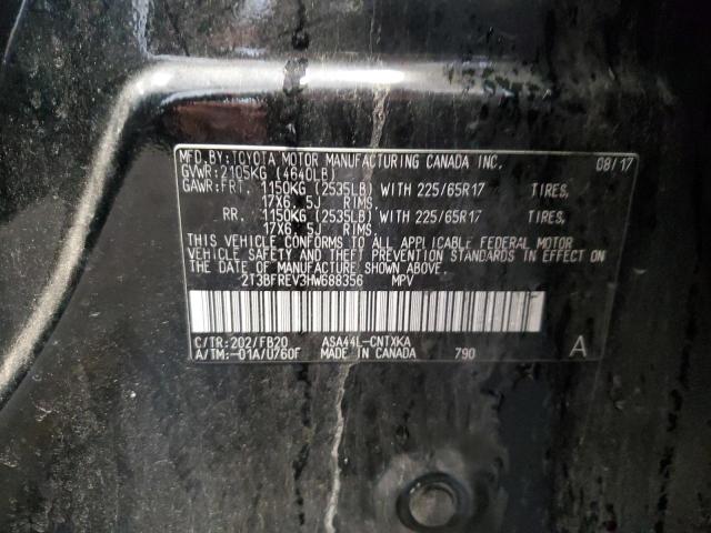 2T3BFREV3HW688356 - 2017 TOYOTA RAV4 LE 黑色 照片 14