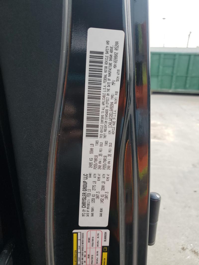 1C4BJWEG9DL609204 - 2013 JEEP WRANGLER UNLIMITED SAHARA BLACK photo 13