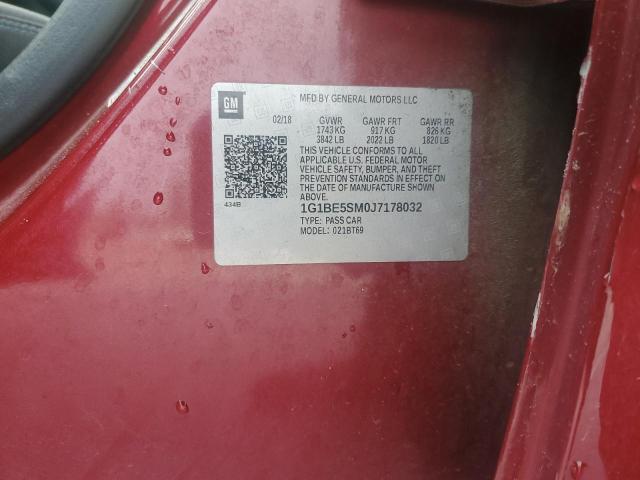 1G1BE5SM0J7178032 - 2018 CHEVROLET CRUZE LT RED photo 13