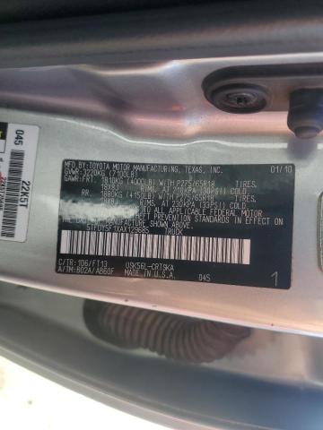 5TFUY5F1XAX129685 - 2010 TOYOTA TUNDRA DOUBLE CAB SR5 SILVER photo 12