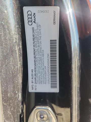 WAUVGAFR3DA004294 - 2013 AUDI S5 PRESTIGE Чорний фото 12