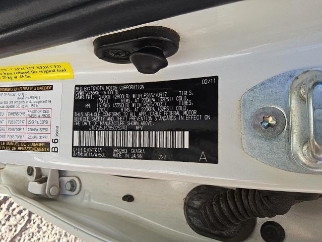 JTEZU5JR7B5025243 - 2011 TOYOTA 4RUNNER SR5 白色 照片 14