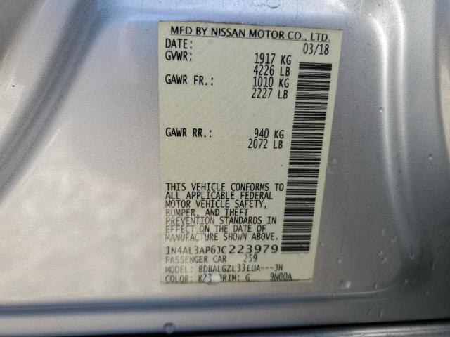 1N4AL3AP6JC223979 - 2018 NISSAN ALTIMA 2.5 SILVER photo 12