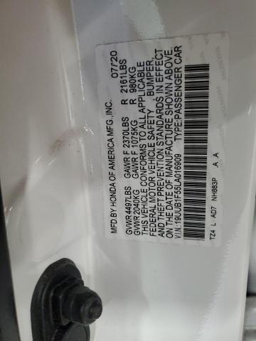19UUB1F55LA016909 - 2020 ACURA TLX TECHNOLOGY WHITE photo 12