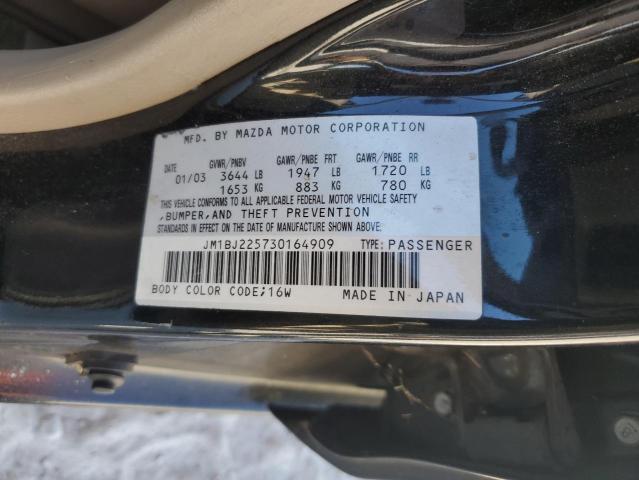 JM1BJ225730164909 - 2003 MAZDA PROTEGE DX BLACK photo 12