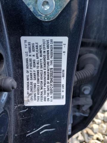 19XFC1F70HE205378 - 2017 HONDA CIVIC EXL 蓝色 照片 12