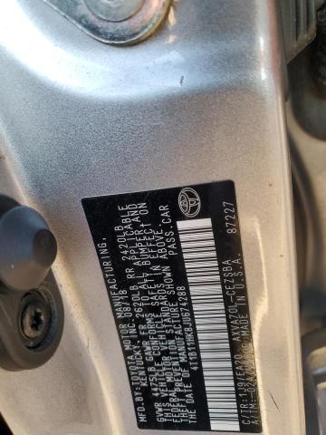 4T1B11HK8JU674288 - 2018 TOYOTA CAMRY L SILVER photo 12