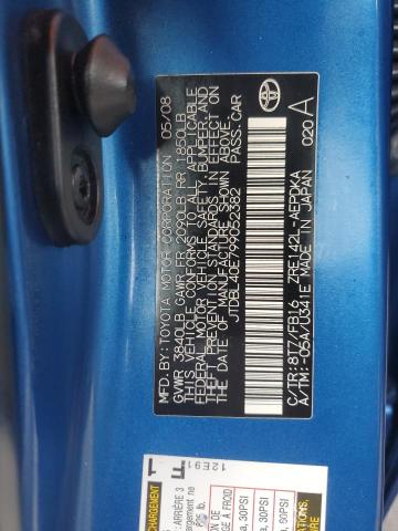 JTDBL40E799052382 - 2009 TOYOTA COROLLA BASE 蓝色 照片 12
