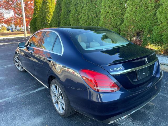 55SWF4KB0JU235871 - 2018 MERCEDES-BENZ C 300 4MATIC BLUE photo 3
