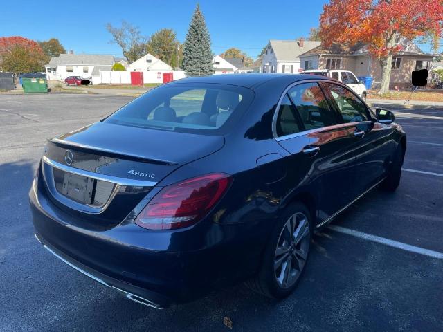 55SWF4KB0JU235871 - 2018 MERCEDES-BENZ C 300 4MATIC BLUE photo 4