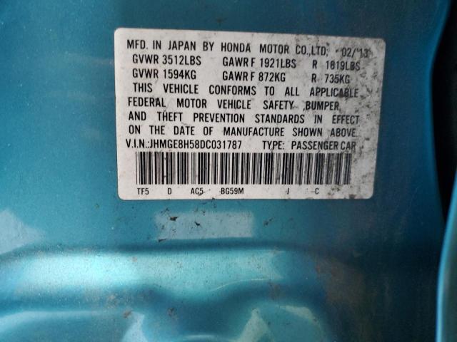 JHMGE8H58DC031787 - 2013 HONDA FIT SPORT 蓝色 照片 13