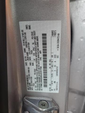 1FMCU9GD2KUC51754 - 2019 FORD ESCAPE SE Gri fotoğraf 13