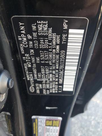 KM8JU3AC7BU135809 - 2011 HYUNDAI TUCSON GLS BLACK photo 13