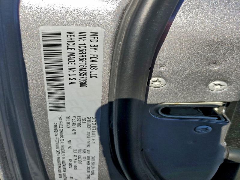 1C6RR6FT6MS570300 - 2021 RAM 1500 CLASS TRADESMAN ვერცხლისფერი ფოტო 12