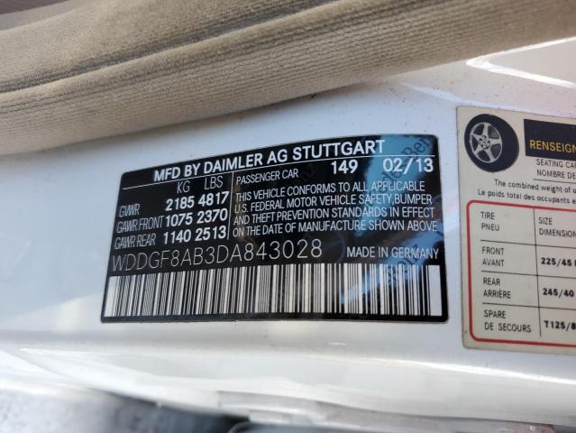 WDDGF8AB3DA843028 - 2013 MERCEDES-BENZ C 300 4MATIC WHITE photo 12