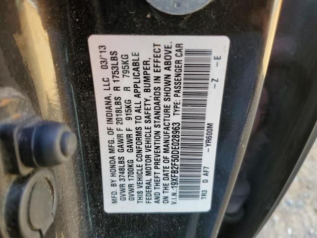 19XFB2F50DE028963 - 2013 HONDA CIVIC LX BLACK photo 12