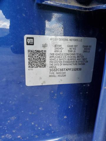 1G1ZC5STXPF152838 - 2023 CHEVROLET MALIBU LS Mavi foto 12