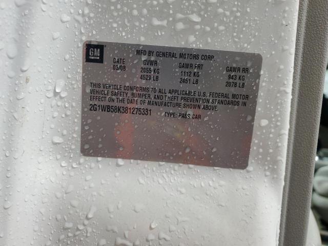 2G1WB58K381275331 - 2008 CHEVROLET IMPALA LS WHITE photo 13