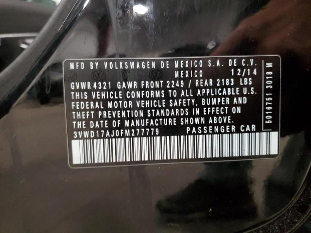 3VWD17AJ0FM277779 - 2015 VOLKSWAGEN JETTA SE Negro foto 12