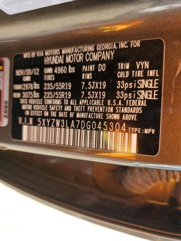 5XYZW3LA7DG045304 - 2013 HYUNDAI SANTA FE S BROWN photo 13