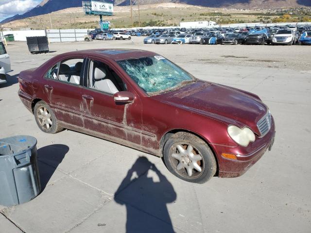 WDBRF61J21F019582 - 2001 MERCEDES-BENZ C 240 勃艮第红 照片 4